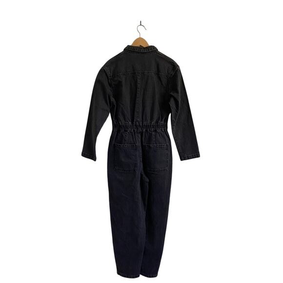 NWT Universal Thread Women's Black Denim Long Sleeve Jumpsuit Full Zip Utility - Picture 5 of 11